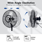 BILT HARD oscillating wall-mounted fan