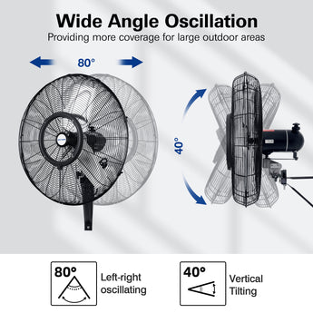 BILT HARD oscillating wall-mounted fan