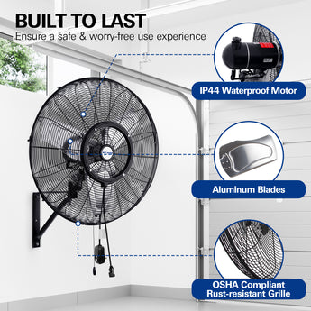 BILT HARD industrial wall fan with aluminum blades