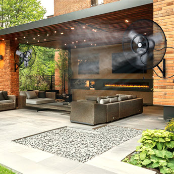 BILT HARD misting wall fans cooling outdoor patio