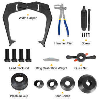BILT HARD wheel balancer with precision cone adapters