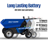 BILT HARD powered wheelbarrow long-lasting 48V battery