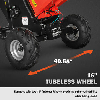 BILT HARD wood chipper with 16-inch tubeless wheels