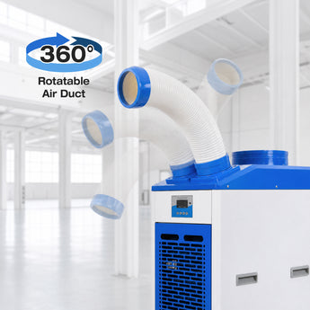 BILT HARD 16000 BTU portable AC rotating air ducts