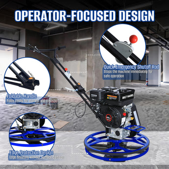 BILT HARD 24-inch power trowel safety design