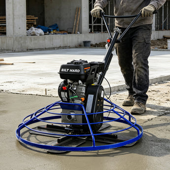 BILT HARD 36-inch power trowel finishing wet concrete