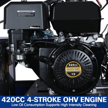 BILT HARD hot water pressure washer 420cc four-stroke OHV gas engine