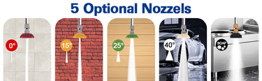 BILT HARD pressure washer five spray nozzle options