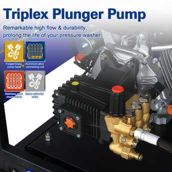 BILT HARD pressure washer heavy-duty triplex plunger pump
