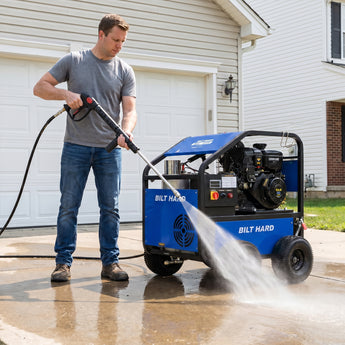BILT HARD hot water pressure washer cleaning jobsite equipment