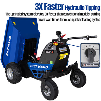 BILT HARD powered wheelbarrow with hydraulic tipping