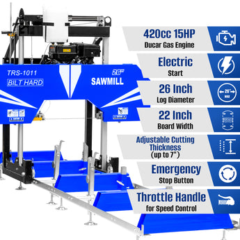 BILT HARD 26-Inch Portable Sawmill