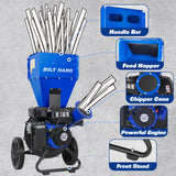 BILT HARD wood chipper component and cutting system details