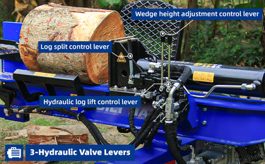 BILT HARD hydraulic log splitter three-control valve levers