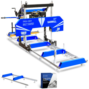 BILT HARD 32" Portable Sawmill with 15HP 420cc Ducar Gas Engine | 6.7ft Track Extension & 10 Blades Included