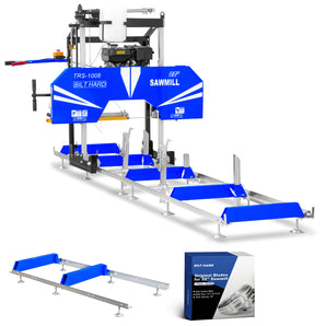 BILT HARD 22" Portable Sawmill with 9HP 270cc Ducar Engine | Includes 6.7ft Track Extension & 10 Saw Blades