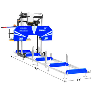 BILT HARD 22" Portable Sawmill with 9HP Ducar 270cc  Gas Engine