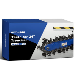 Teeth for 24" Trencher （ 1 Pack / 15 Pcs ）