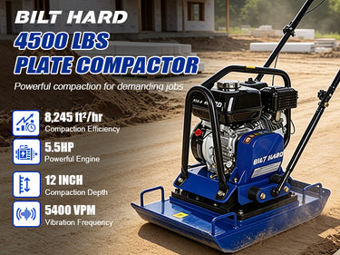 BILT HARD plate compactor vibration control system