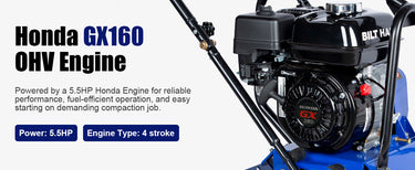 BILT HARD Honda GX160 plate compactor engine
