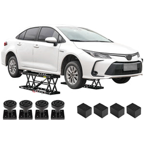 BILT HARD 6000 lb Portable Car Lift, 120V Hydraulic Mid-Rise Lift with 25.4" Max Height, Heavy-Duty Garage Car Lift for Sedans, SUVs & Light Trucks
