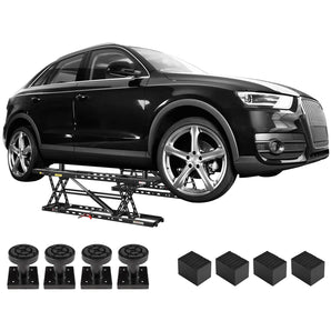 BILT HARD 8000 lb Portable Car Lift, Hydraulic Mid-Rise Auto Lift with 27.4" Max Height, Low Profile 4.48", Heavy-Duty Lift for Sedans, SUVs & Trucks