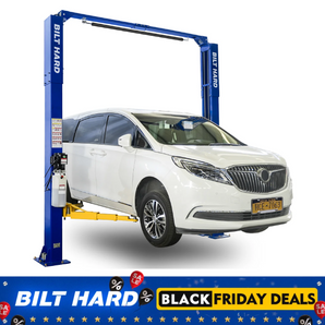 BILT HARD 10,000 lbs Two-Post Car Lift with Overhead Design and Dual-Point Safety Release – Heavy-Duty Auto, Truck, and Tractor Lift for Professional Garages