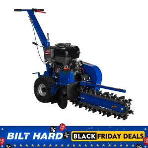 BILT HARD 24-Inch Walk-Behind Trencher – 13.5HP 420cc Briggs & Stratton Gas Engine, Electric Start, Includes 8 Replacement Teeth