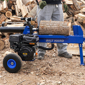 LOG-X Series 18-Ton Full Beam Gas Log Splitter: 7hp 209cc OHV Engine, 4" Stroke