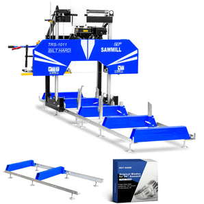 BILT HARD 26" Portable Sawmill with 15HP 420cc Gas Powered Engine | Includes 6.7ft Track Extension & 10 Bonus Blades