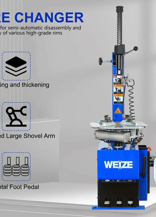 1.5HP Tire Changer Wheel Changers Machine Rim Clamp Includes 4 Clamp Protectors - bilthard