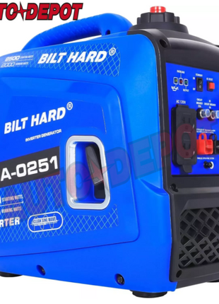 BILT HARD 2500W Portable Quiet Inverter Generator Gasoline 80cc 4 Stroke Engine