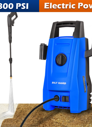 Electric Pressure Washer, 1800 PSI 1.7 GPM Power Washer, Ultra Compact, Lightweight, with 2 Spray Nozzles, 20 Ft Hose, 35 Ft Power Cord, Foam Cannon, for Cleaning Cars, Driveway, Fencing