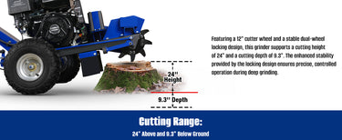 BILT HARD stump grinder adjustable cutting range