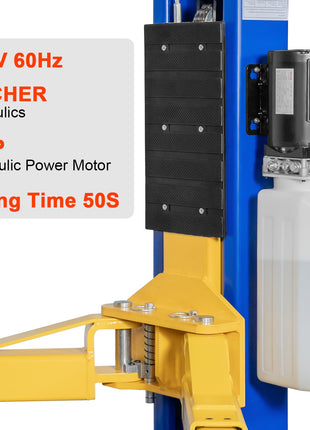 Two Post Automotive Car Lift, 12000 lbs Capacity, 220V 4HP Powerful Motor with Single Point Lock Release