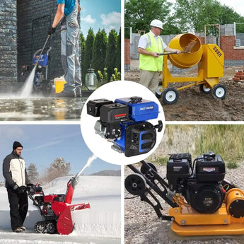 BILT HARD 7HP Gas Engine Horizontal Shaft, 212cc 4 Stroke OHV Industrial Grade Replacement Gas Motor, Shaft 3/4" (19mm) Diameter, 2-3/8" Long, 3/16" Keyway 