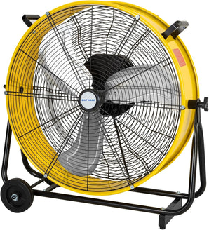 BILT HARD 24" 8100 CFM Ultra-Quiet Drum Fan:  High Velocity, 3-Speed Heavy Duty Metal Shop Fan, UL Listed