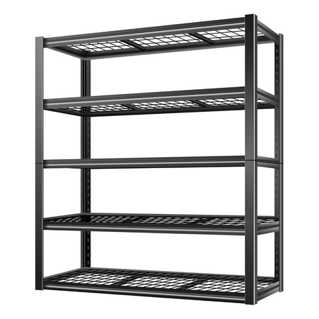 BILT HARD 48" W Garage Shelving 2500 LBS, 72" H x 18" D Storage Shelves, Heavy Duty 5-Tier Metal Shelving Units with Adjustable Shelf, Steel Wire Utility Shelving