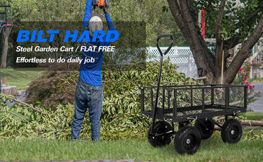 BILT HARD steel garden cart for yard work