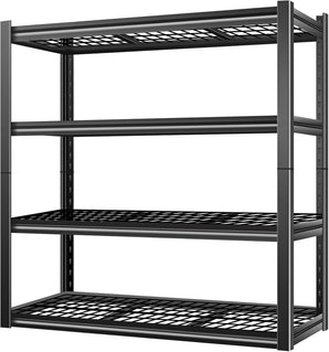 BILT HARD 4-Tier Metal Garage Storage Shelves, Industrial Heavy Duty Garage Shelving with Adjustable Shelf, Steel Utility Shelves for Warehouse, Workshop, Basement, 46" W x 24" D x 72" H