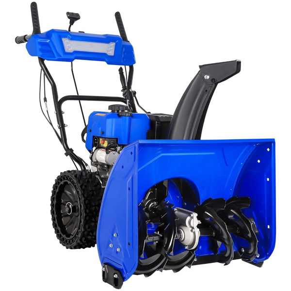 Ace Series 24-Inch 2-Stage Gas Snow Blower: 209cc 7HP 4-Cycle Engine, Electric Start, LED Lights, Self-Propelled, and 13" Flat-Free Wheels