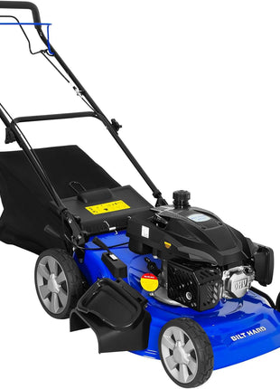 BILT HARD 21 Inch Self Propelled Lawn Mower, 3-in-1 Gas Lawnmower with 201cc 4-Cycle Engine, Bagging, Mulching and Side Discharge, Adjustable 8-Positions Cutting Height, Easy Start