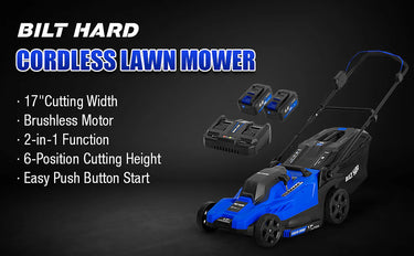 BILT HARD 17-Inch Cordless Lawn Mower