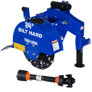 BILT HARD 3-Point Stump Grinder for Tractors 15-45HP – 540 RPM, 24" Flywheel, 34 Carbide Teeth – Grinds Stumps 6" Deep for Complete Removal