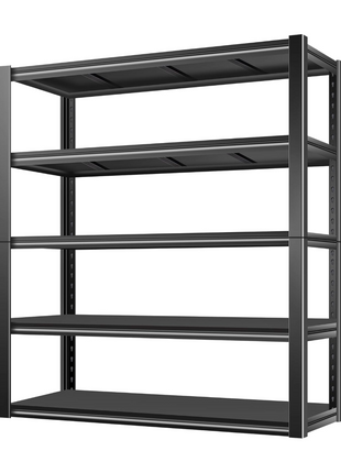 BILT HARD 2500LBS 48" W x 18" D x 72" H Garage Shelving, 5-Shelf Industrial Storage Shelves Heavy Duty, Metal Shelving Units with Adjustable Shelf, Steel Utility Shelves