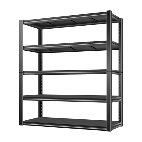 BILT HARD 2500LBS 48" W x 18" D x 72" H Garage Shelving, 5-Shelf Industrial Storage Shelves Heavy Duty, Metal Shelving Units with Adjustable Shelf, Steel Utility Shelves