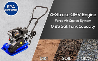 BILT HARD plate compactor with four-stroke OHV engine