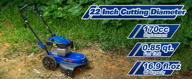 BILT HARD walk-behind brush mower cutting grass