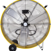 BILT HARD 30" 13000 CFM High Velocity Drum Fan: 2-Speed Heavy Duty Industrial Fan, UL Listed (Yellow)