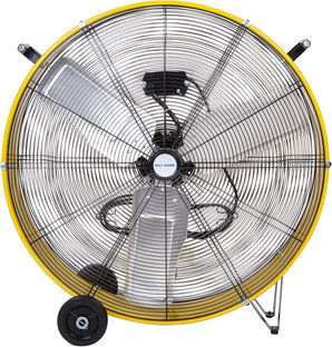 BILT HARD 30" 13000 CFM High Velocity Drum Fan: 2-Speed Heavy Duty Industrial Fan, UL Listed (Yellow)